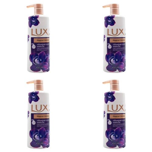 4PK Lux 450ml  Body Wash Liquid Skin Cleanser Magical Orchid