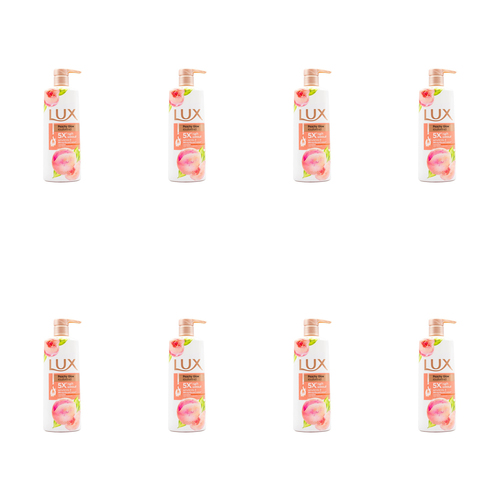 8PK Lux 500ml Body Wash Bath Soap Peachy Glow Juicy Peach Scent