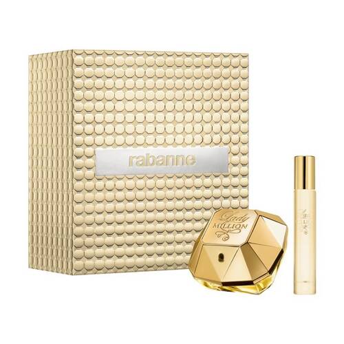 2pc Paco Rabanne Lady Million Women 80ml EDP 20ml EDP Travel Spray Gift Set