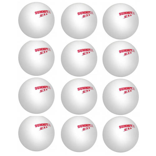 12pc Summit 2 Start Table Tennis Plastic Balls -  White