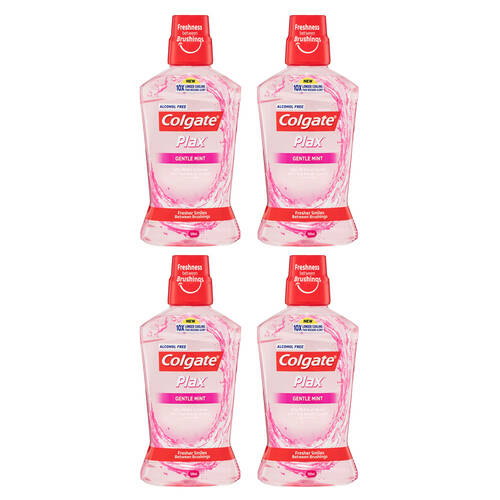 4PK Colgate 500ml Plax Gentle Mint