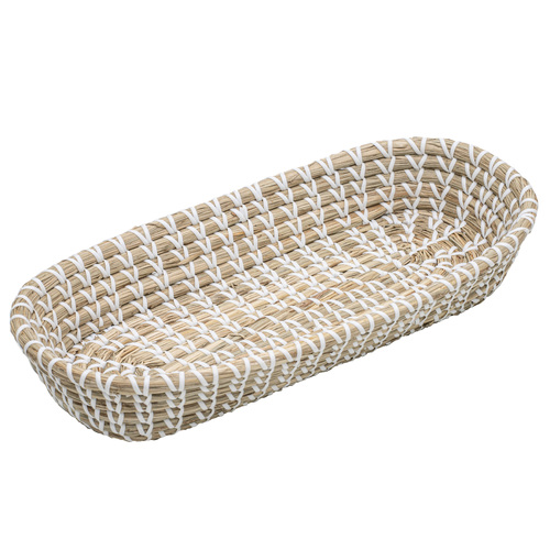 Ladelle Seagrass Woven Bakers/Pastries Tray 36x16.5x6.5cm White