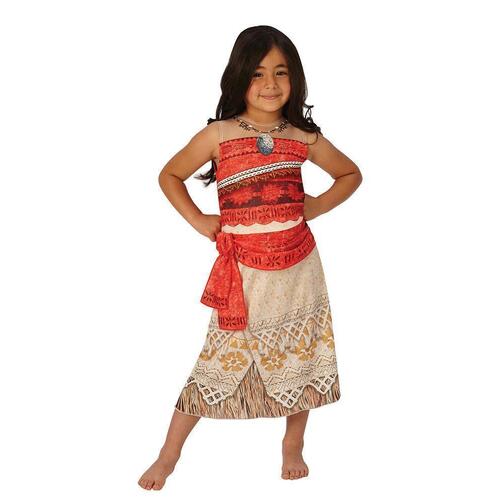Disney Moana Classic Kids Girls Dress Up Costume - Size L (6-8)