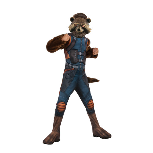 Rubies Rocket Raccoon Deluxe Boys Dress Up Costume - Size L