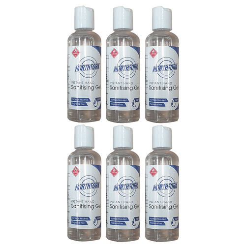 6PK Northfork 100ml Instant Hand Sanitiser Gel