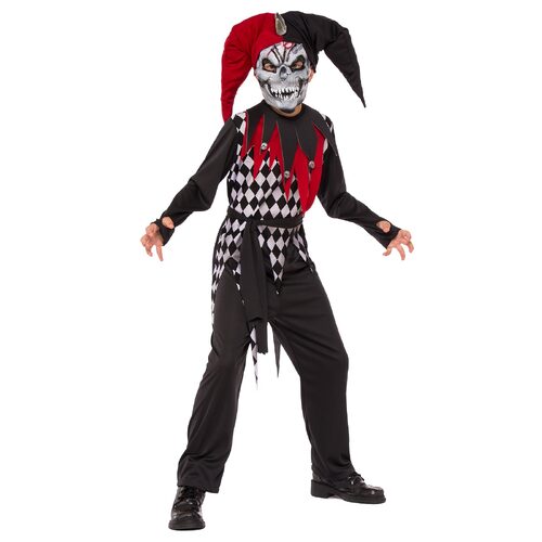 Rubies Evil Jester Halloween Circus Clown Boys Dress Up Costume - Size M