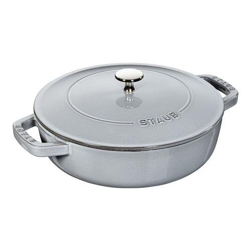 Staub 26cm/3.3L Cast Iron Round Chistera Saute Pan w/ Lid - Graphite