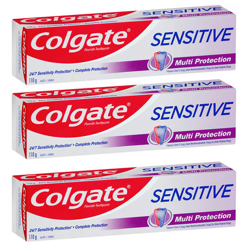 3PK Colgate 110g Sensitive Toothpaste - Multi Protection