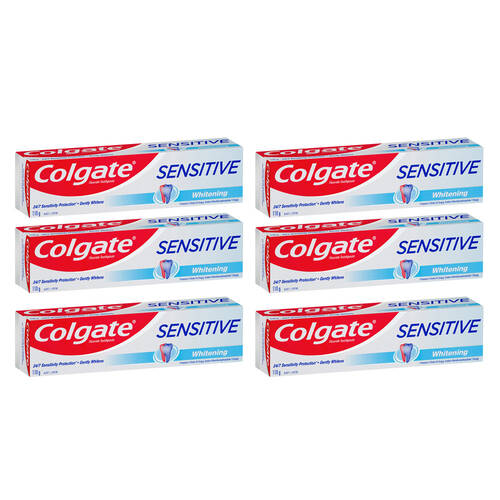 6PK Colgate 110g Sensitive Toothpaste - Whitening