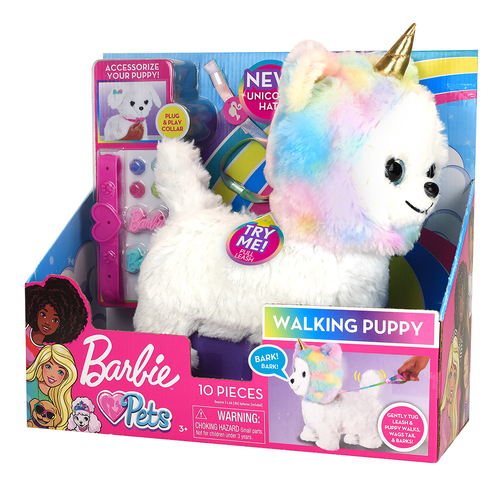 10pc Barbie Walking Puppy Kids Children Interactive Toy 3+