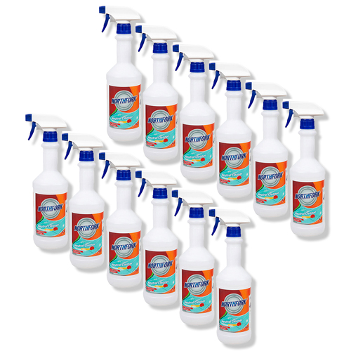 12PK Northfork 750ml Neutral Cleaner Decanting Empty Bottle Rose