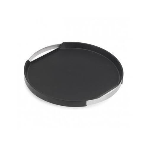 Blomus Pegos Staineless Steel Serving Tray Non-Slip 40cm Round Black