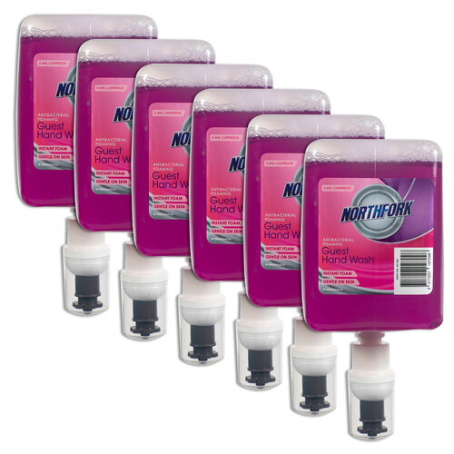 6PK Northfork 0.4ml Liquid Foaming Guest Hand Wash Cartridge - Pink