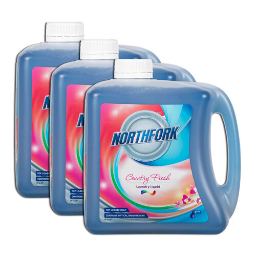 3PK Northfork Antibacterial Laundry Detergent 2L Liquid