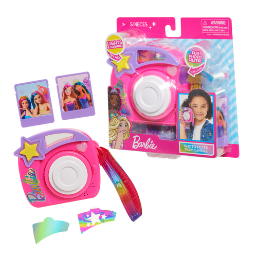 5pc Barbie Photo Filter Play Camera Kids Toy 3y+