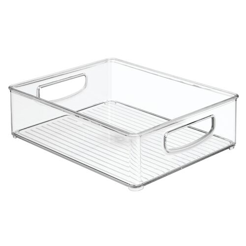 iDesign Linus 25.4x20.37cm Storage Bin Kitchen Organiser - Clear