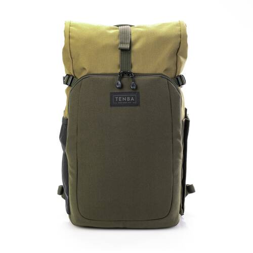 Tenba Fulton V2 14L Backpack Rolltop Camera Rear Access - Tan/Olive