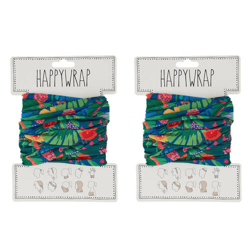 2PK Annabel Trends Happywrap Headband Head Accessory One Size Cheetah