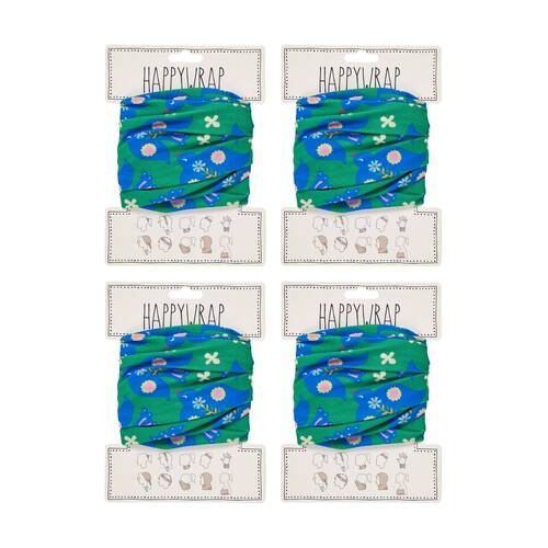 4PK Annabel Trends Happywrap Women's Hair Accessory 50x25cm Fiesta Birds