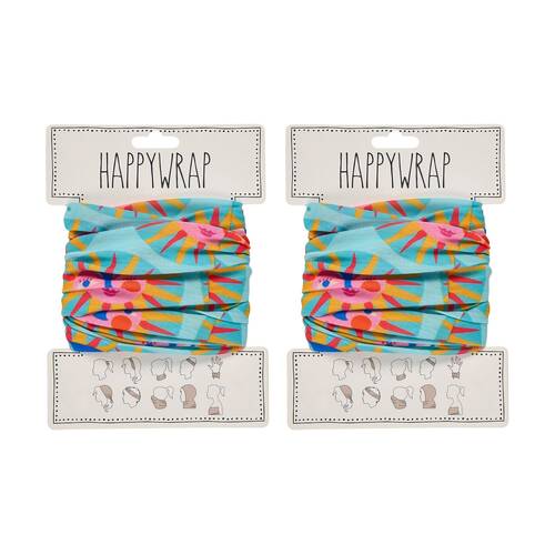 2PK Annabel Trends Happywrap Women's Hair Accessory 50x25cm Fiesta Suns