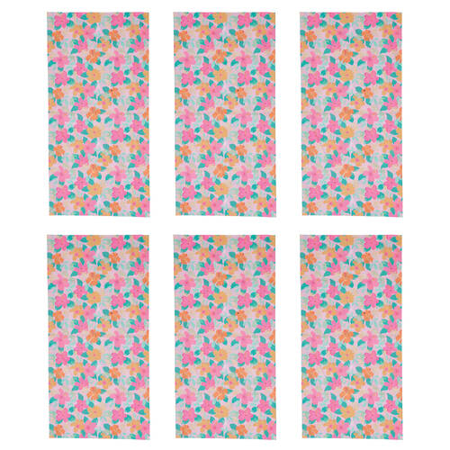 6PK Annabel Trends Happywrap Women's Multipurpose Bandana 50x25cm - Hibiscus