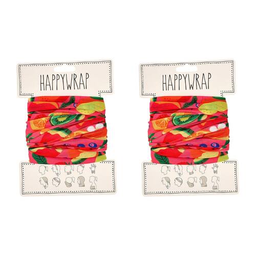 2PK Annabel Trends Happywrap Womens Multipurpose Bandana 50x25cm - Tropicana