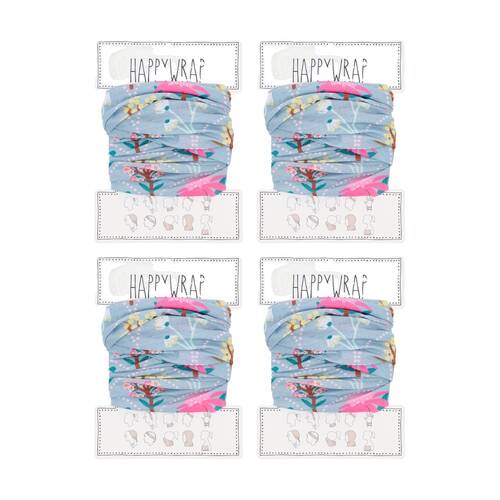 4PK Annabel Trends Happywrap Women's Hair Accessory 50x25cm Wildflower