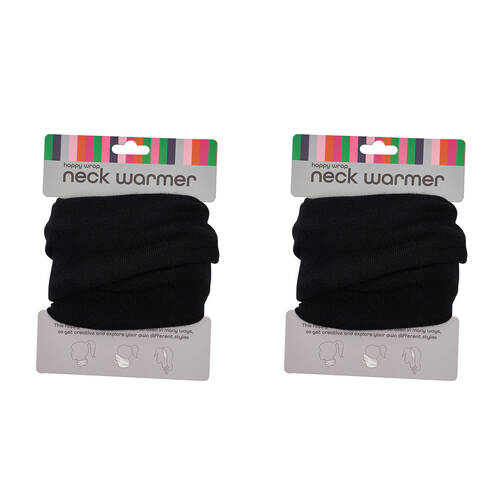 2PK Annabel Trends Happywrap Neck Warmer Travel Accessory One Size Black