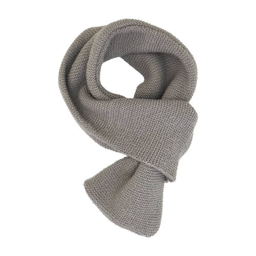 Annabel Trends Slip Through Knit Acrylic Yarn Scarf Unisex 77x14cm - Grey