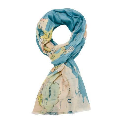 Annabel Trends Scarf Warm Neck Wrap 200x100cm - World Map