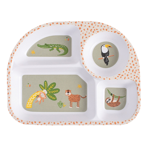 Ladelle Kids Jungle Divided Tray w/ 4 Compartments 27 x 21cm