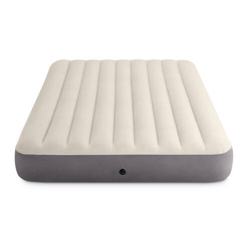 Intex Dura-Beam Deluxe Single High Airbed - Queen Beige