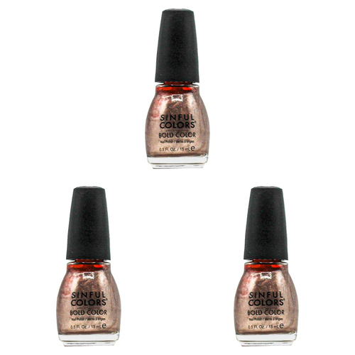 3PK Sinful Colors 15ml Bold Color Nail Polish - Supernova 1148