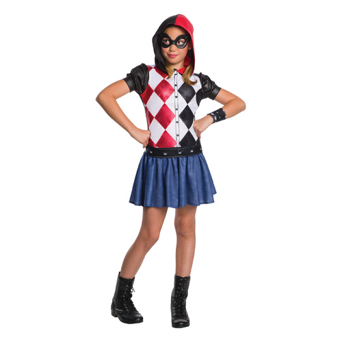 Dc Comics Harley Quinn Dcshg Hoodie Girls Dress Up Costume - Size L