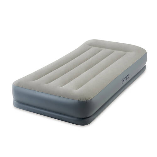 Intex Dura-Beam Pillow Rest Mid-rise Airbed - Single Beige