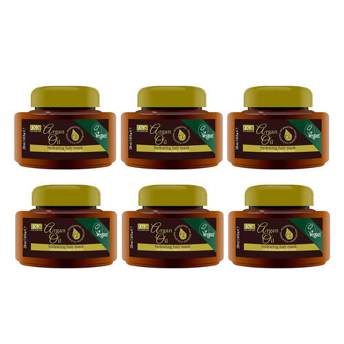 6PK XHC Argan Oil Hydrating Cleansing Hair Mask 220ml For All Types