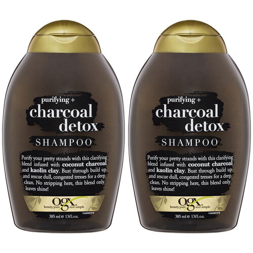 2PK OGX 385ml Purifying & Charcoal Detox Shampoo