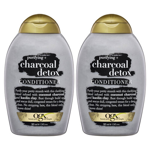 2PK OGX 385ml Purifying & Charcoal Detox Conditioner