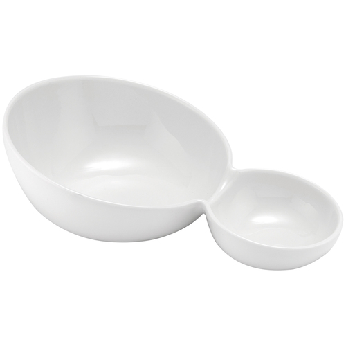 Ladelle Alto Serve & Share Sloped Porcelain Split Serving Bowl