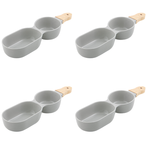 4PK Ladelle Alto Serve & Share 2 Part 34.5x9.5cm Serve Stick - Grey
