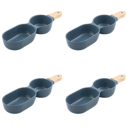 4PK Ladelle Alto Serve & Share 2 Part 34.5x9.5cm Serve Stick - Blue
