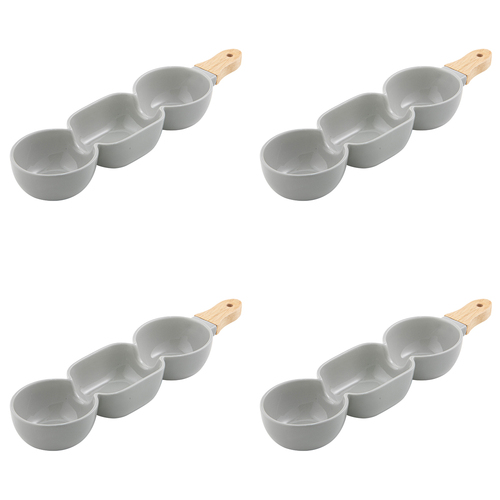 4PK Ladelle Alto Serve & Share 3 Part 40x9.8cm Serve Stick - Grey