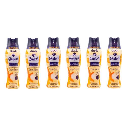 6PK Comfort In Wash Scent Booster Dusk Orange Spring 425g Fabric Freshener