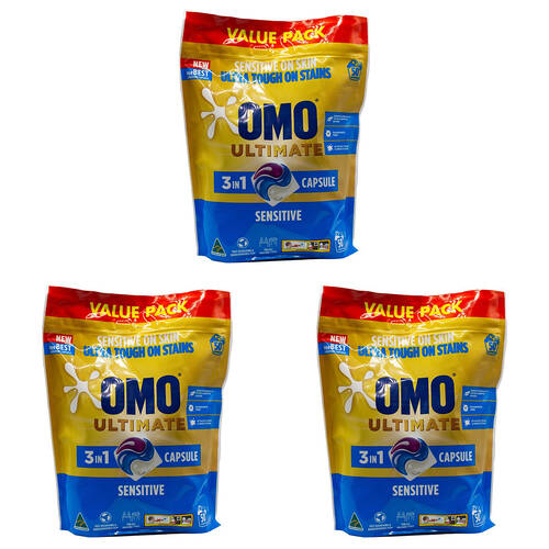 150pc Omo Ultimate 3in1 Laundry Detergent Capsules - Sensitive 