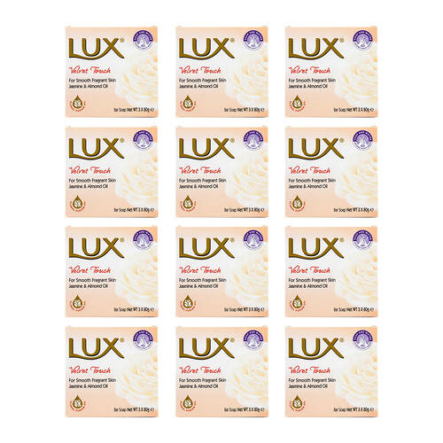 36pc Lux 80g Bar Soap Velvet Touch Jasmine & Almond Oil