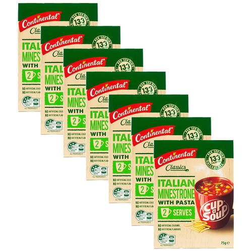 7PK Continental Classic Italian Minestrone w/ Pasta Cup A Soup 75G