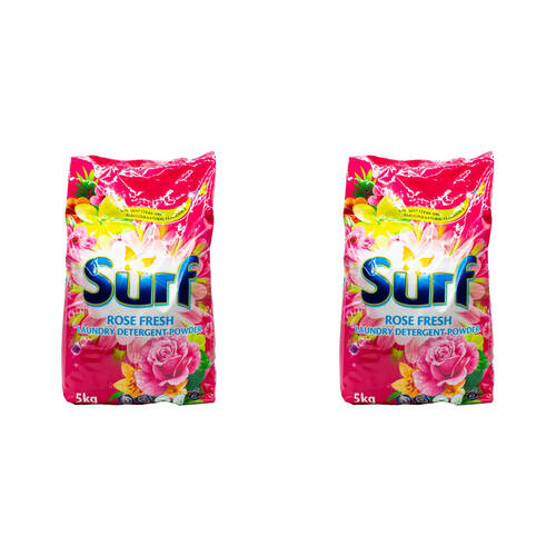 2PK Surf Laundry Stain Removal Detergent Powder 5kg - Rose Fresh