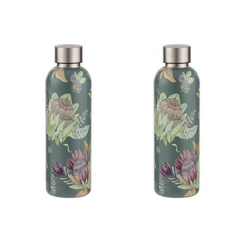 2PK Leura Stainless Steel 500ml Water Drink Bottle/Flask - Green 