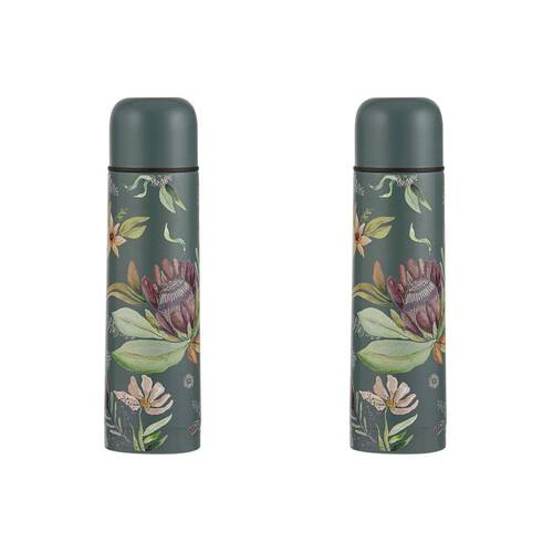 2PK Leura Stainless Steel 500ml Water Drink Bottle/Flask - Green