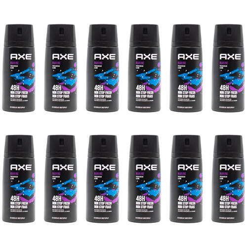 12PK Axe 150ml Deodorant Bodyspray 48hr Odour Protect For Men - Marine